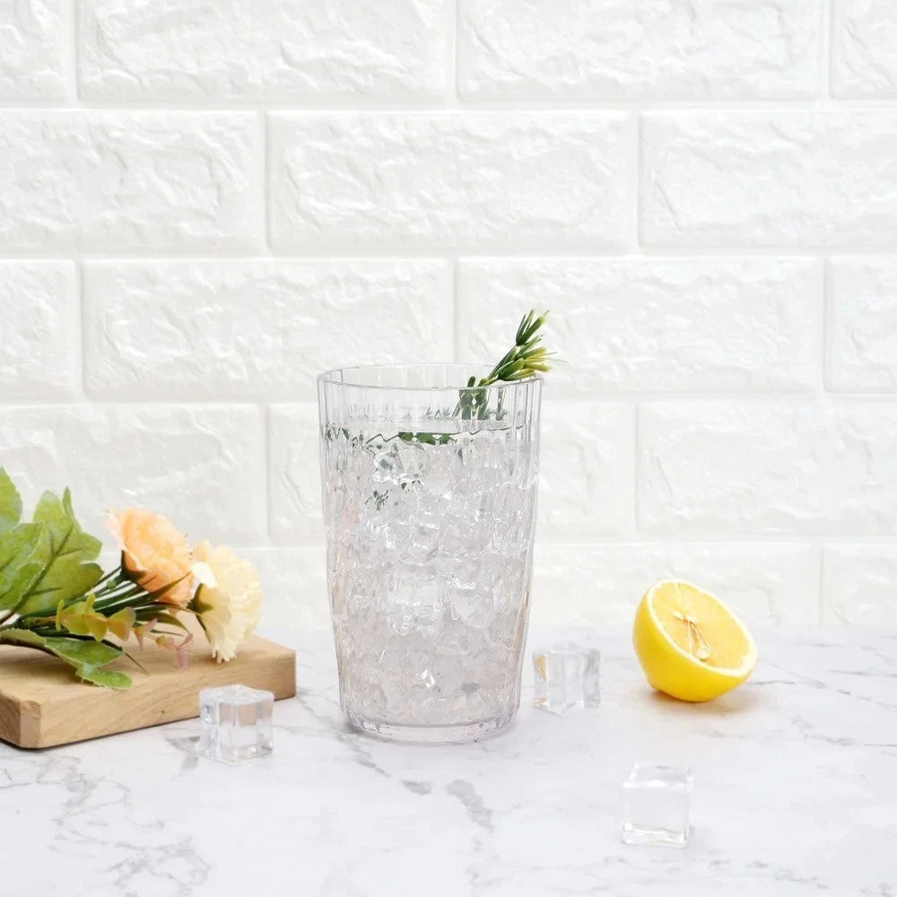 6 Pack 20oz Acrylic Tall Tumblers Dishwasher Safe BPA Free Clear Embossed | eBay