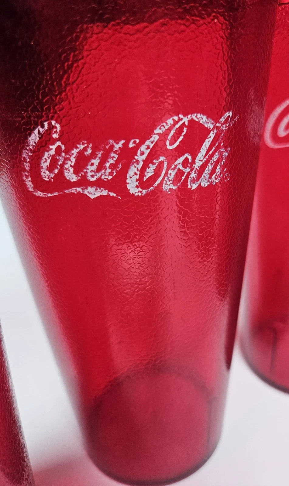 Coca-Cola Coke Ruby Red Plastic Tumblers Set of 6 - 20oz Cups Restaurant READ | eBay