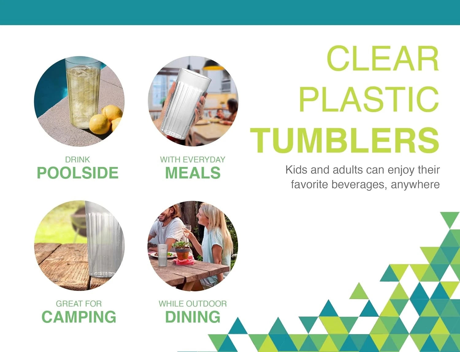 Arrow Home Products 6 oz Clear Plastic Tumblers, 6 Count (Pack of 1), | eBay