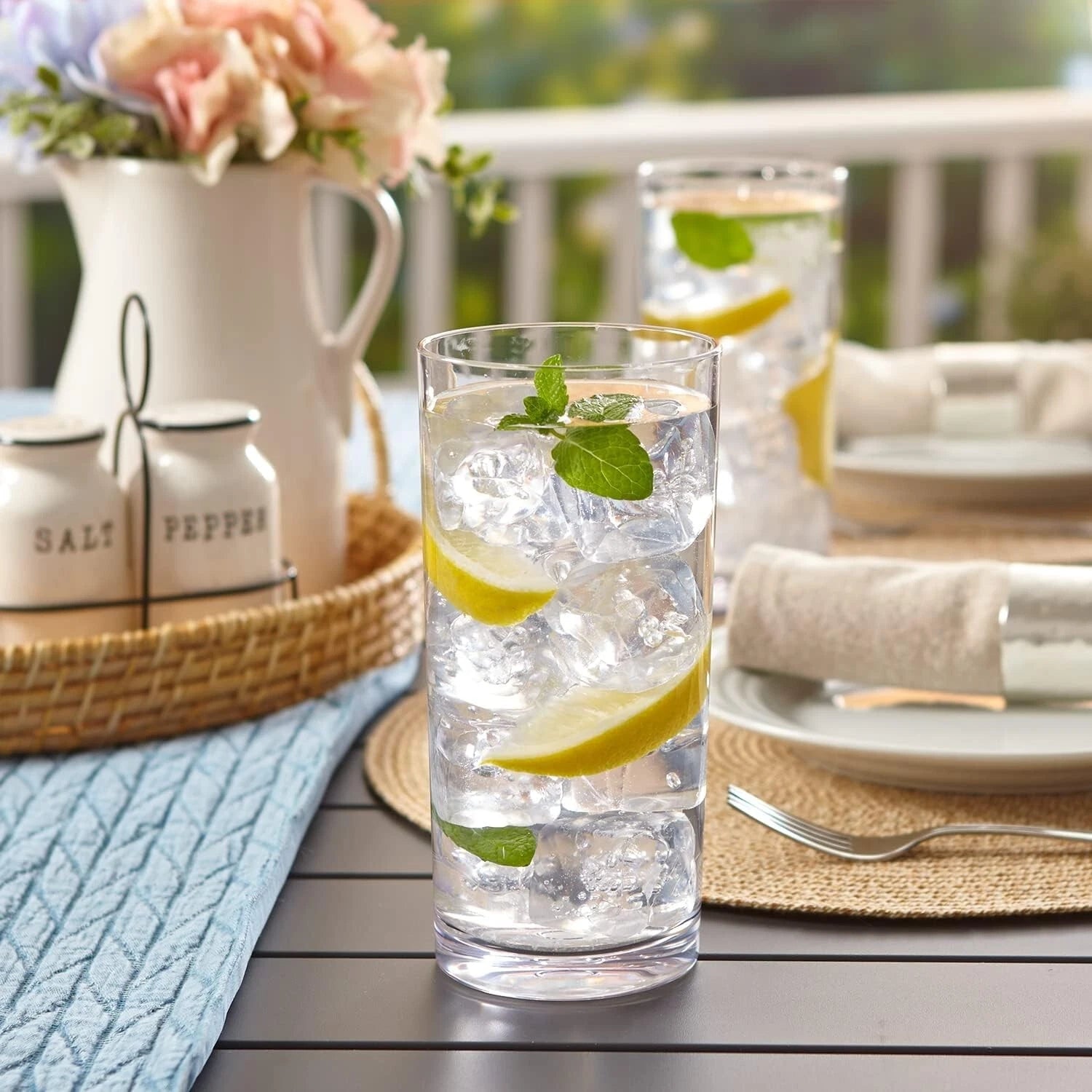 Elegant Set of 6 Clear 24oz Plastic Iced Tea Tumblers | Reusable and BPA-Free | eBay