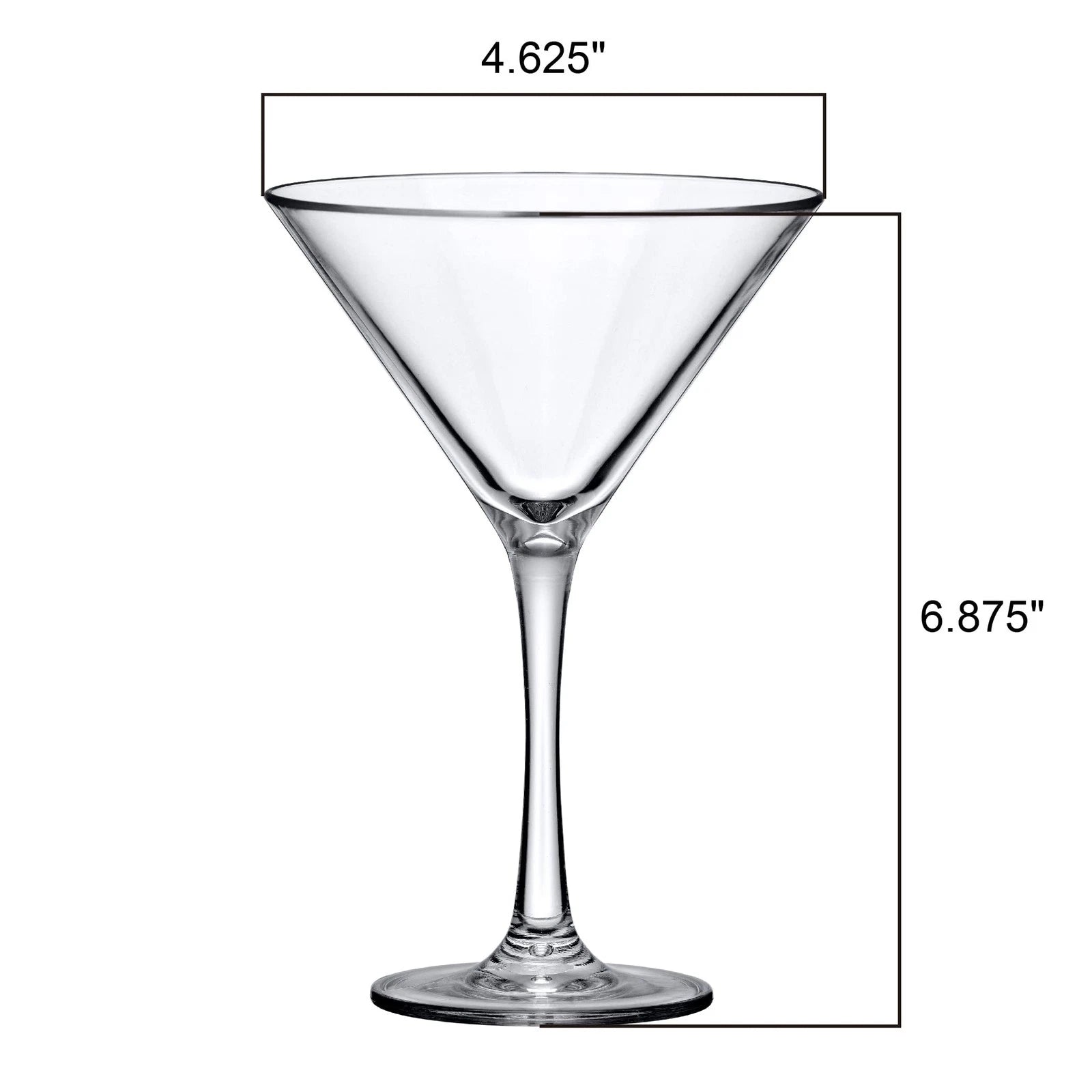 Abby Vesper 10oz Plastic Martini Glasses Set of 6- Reusable, BPA-Free, Outdoor | eBay