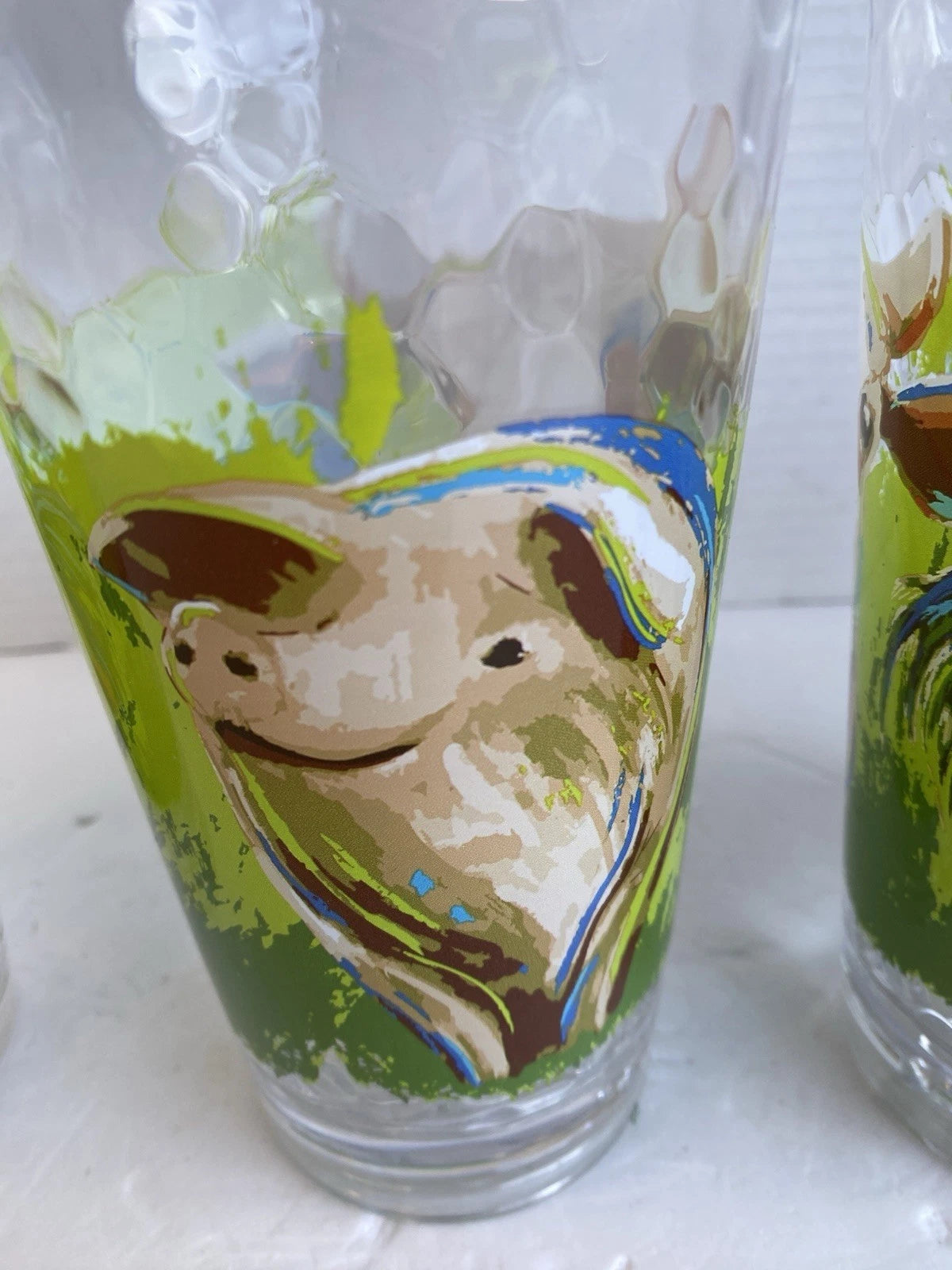 4 Farm Animal Plastic Glasses 6 1/2 Inches Tall | eBay