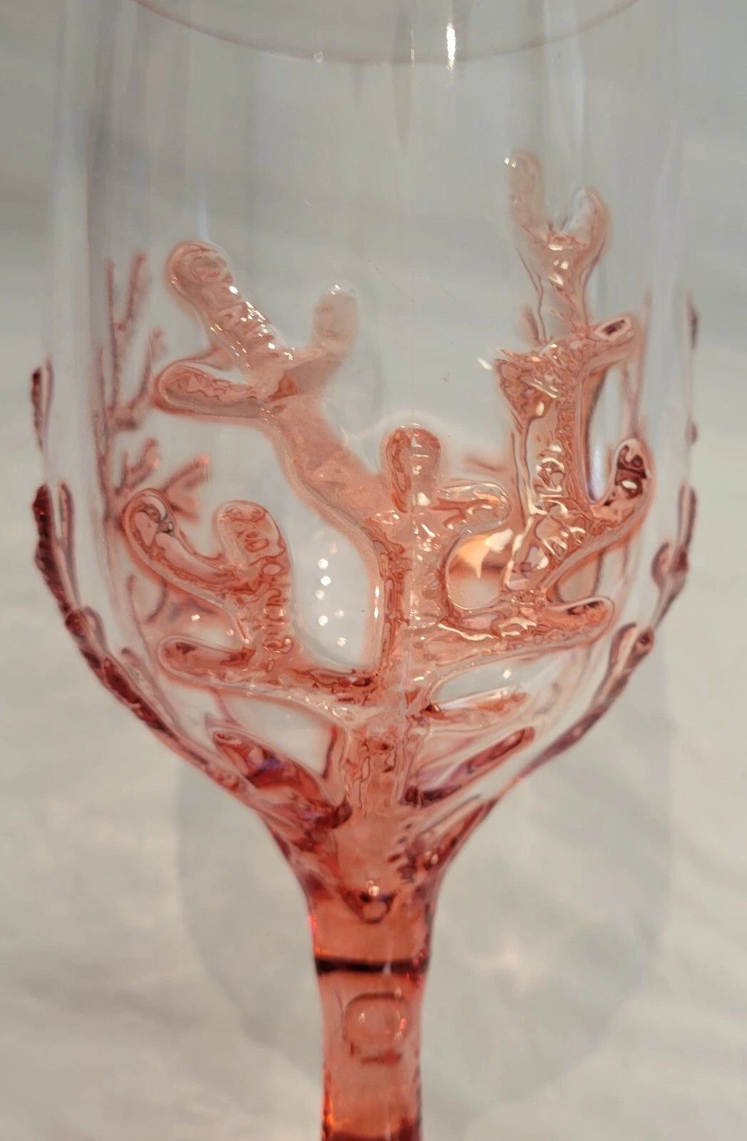 6 ct Coastal Nautical Beach Coral Acrylic Drinking Wine Glasses Indoor/Outdoor | eBay