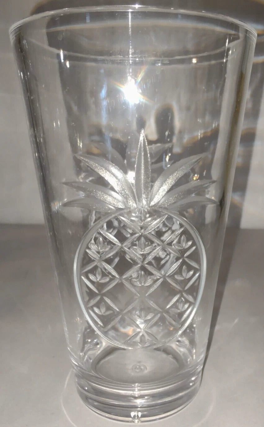 6pc Acrylic 21oz Drinking Glasses Tropical Designs Summer Pineapple | eBay