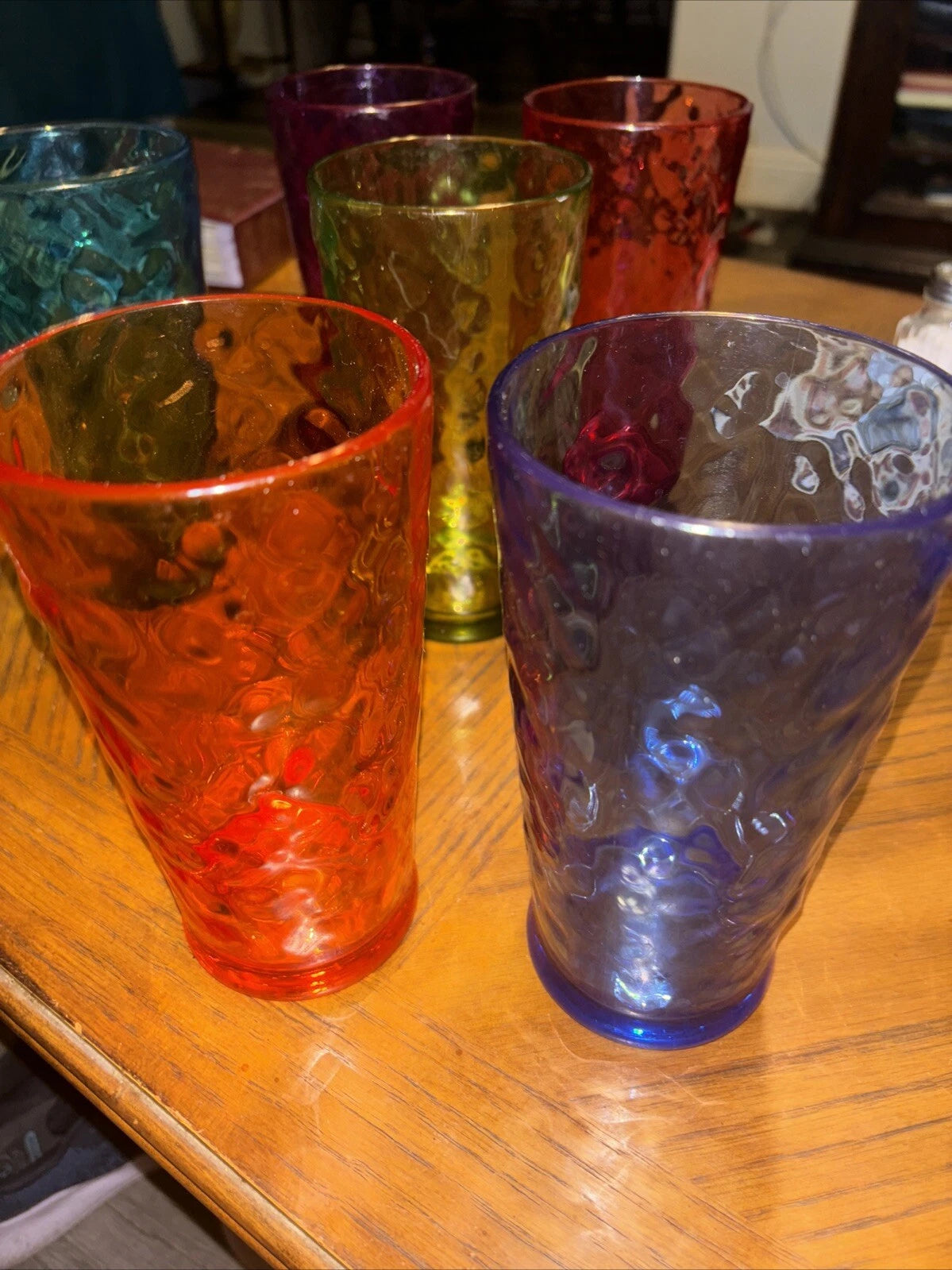 1970’s Pasabache Jewel Tone Optic Circles Acrylic 16oz Tumblers Set Of 6 | eBay