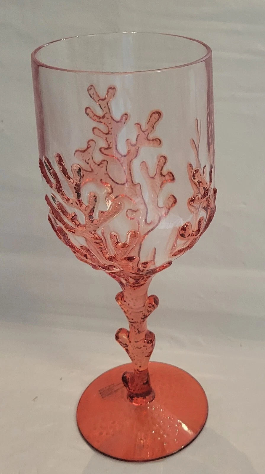6 ct Coastal Nautical Beach Coral Acrylic Drinking Wine Glasses Indoor/Outdoor | eBay