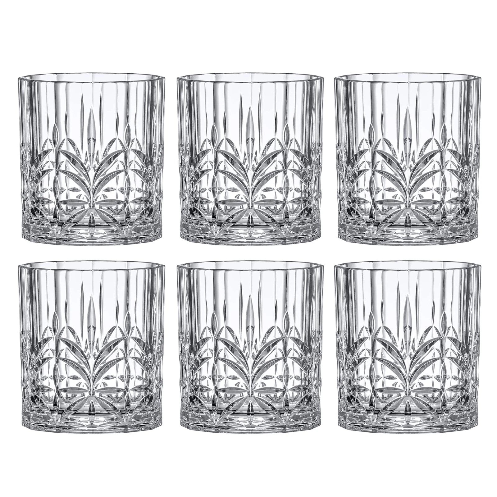 Abby Whitney 14oz Plastic Whiskey Glasses Set of 6, BPA-Free, Shatter-Proof | eBay