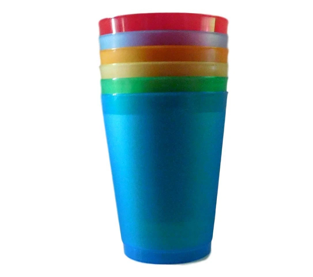 6 16 Ounce Frosted Flexible Glasses - 7 Color Choice - Unbreakable | eBay
