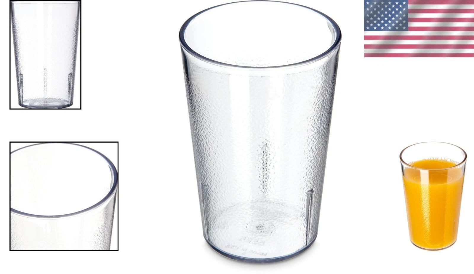 Durable 8 oz Everyday Tumblers - Pack of 6, Stackable & Dishwasher Safe Design | eBay