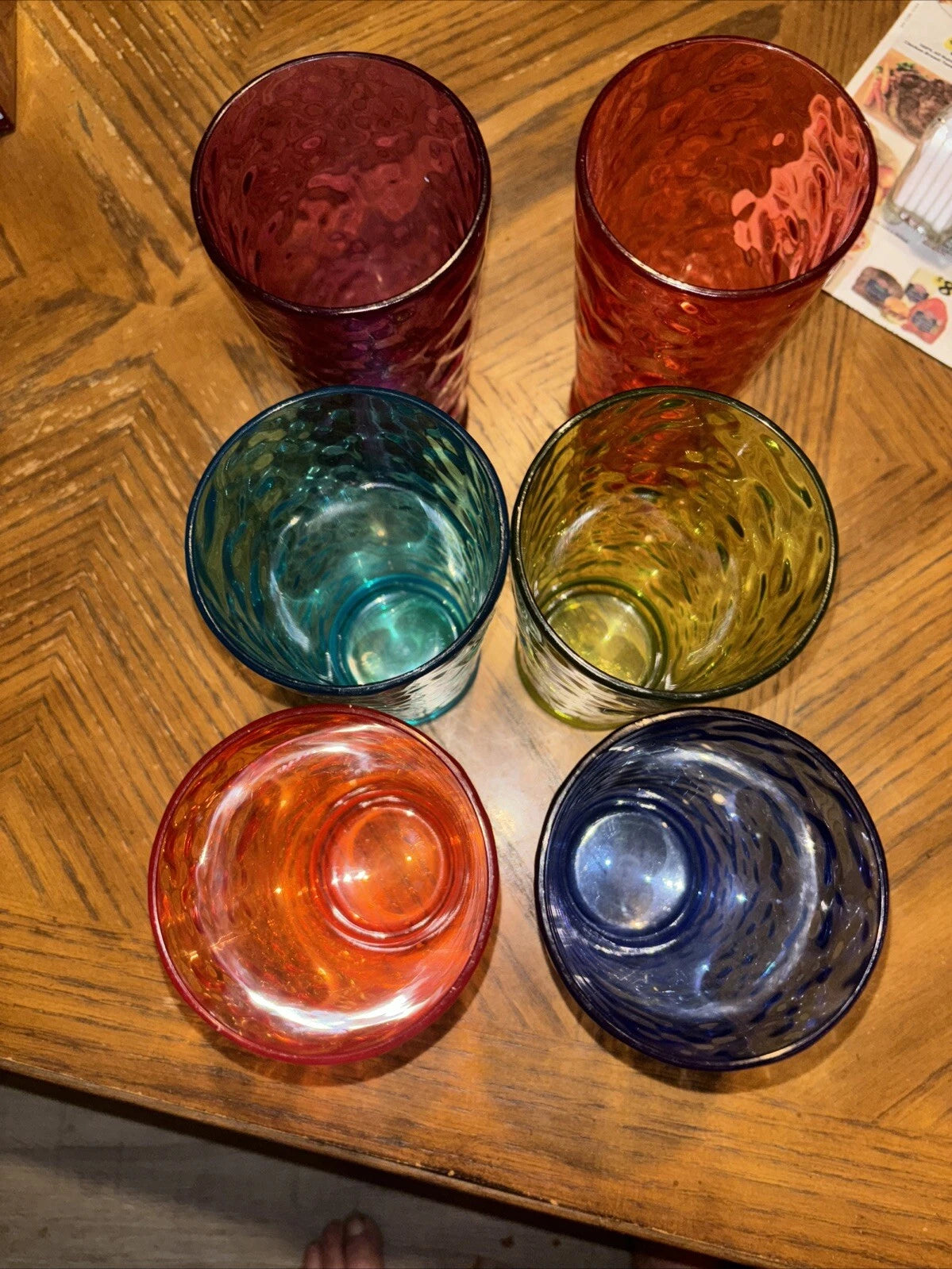1970’s Pasabache Jewel Tone Optic Circles Acrylic 16oz Tumblers Set Of 6 | eBay