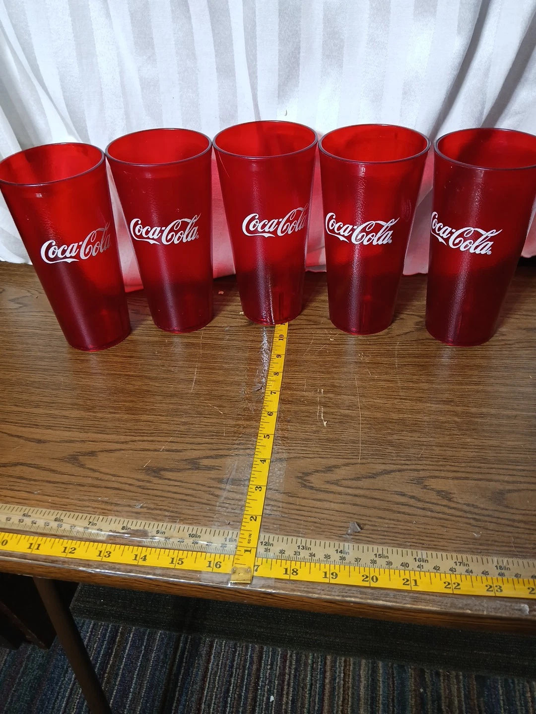 COKE Coca Cola Restaurant Red Plastic Tumblers Set Of 6 Cups New Unused | eBay