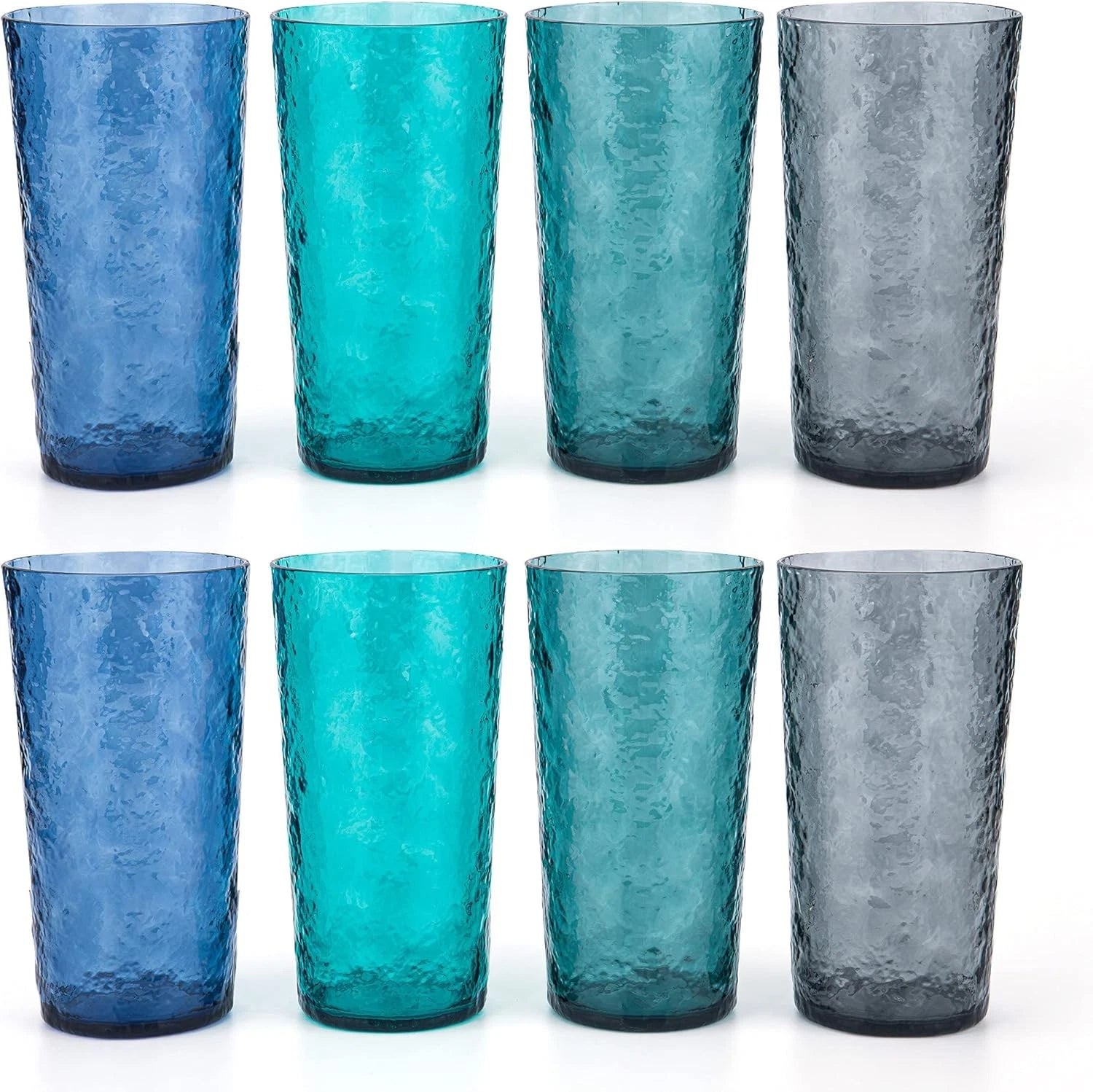 KX-WARE 18-ounce Acrylic Highball Glasses 8 Count (Pack of 1), Multicolor | eBay