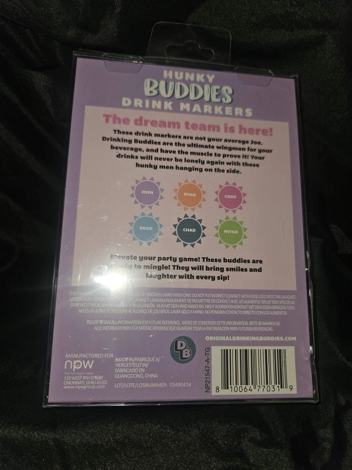 Drink Markers Drinking Buddies Hanging Men Set of 6 Cocktail Bachelorette Party | eBay