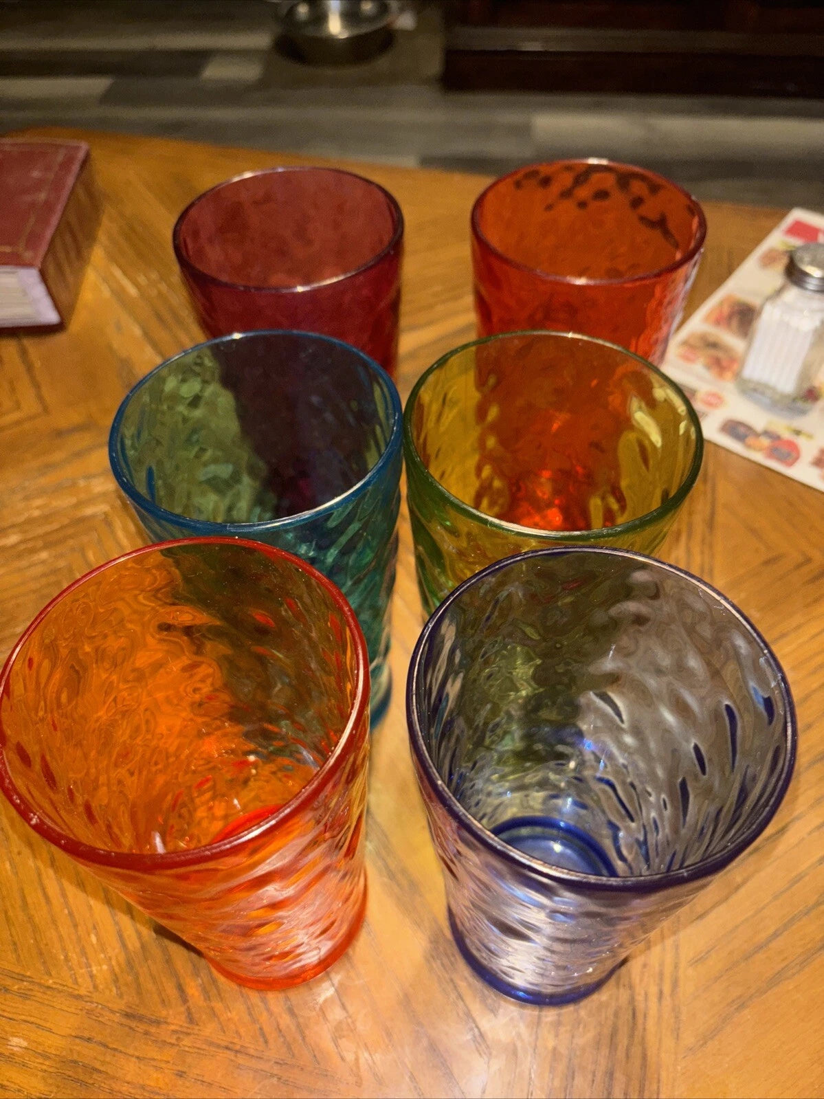 1970’s Pasabache Jewel Tone Optic Circles Acrylic 16oz Tumblers Set Of 6 | eBay