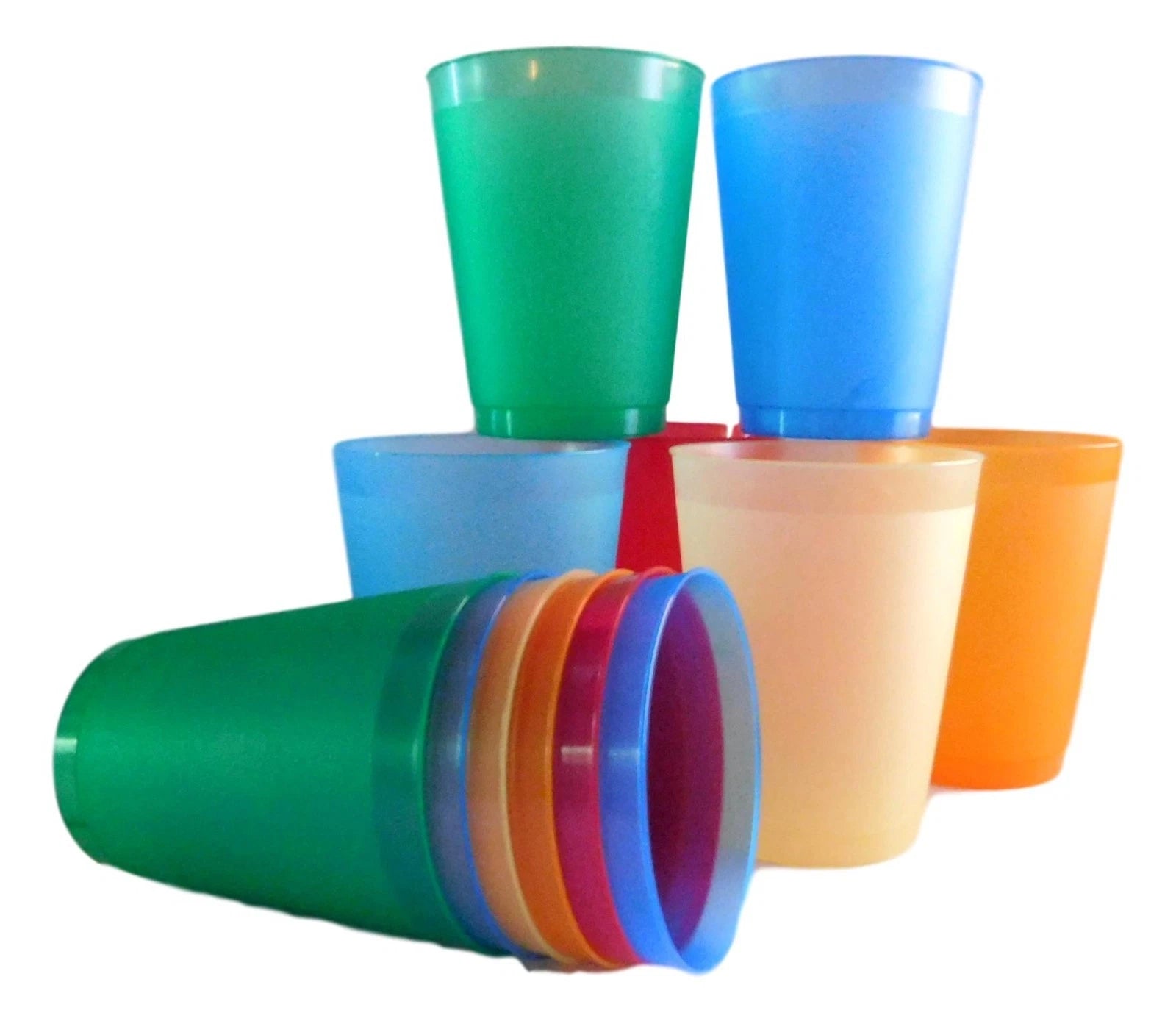 6 16 Ounce Frosted Flexible Glasses - 7 Color Choice - Unbreakable | eBay