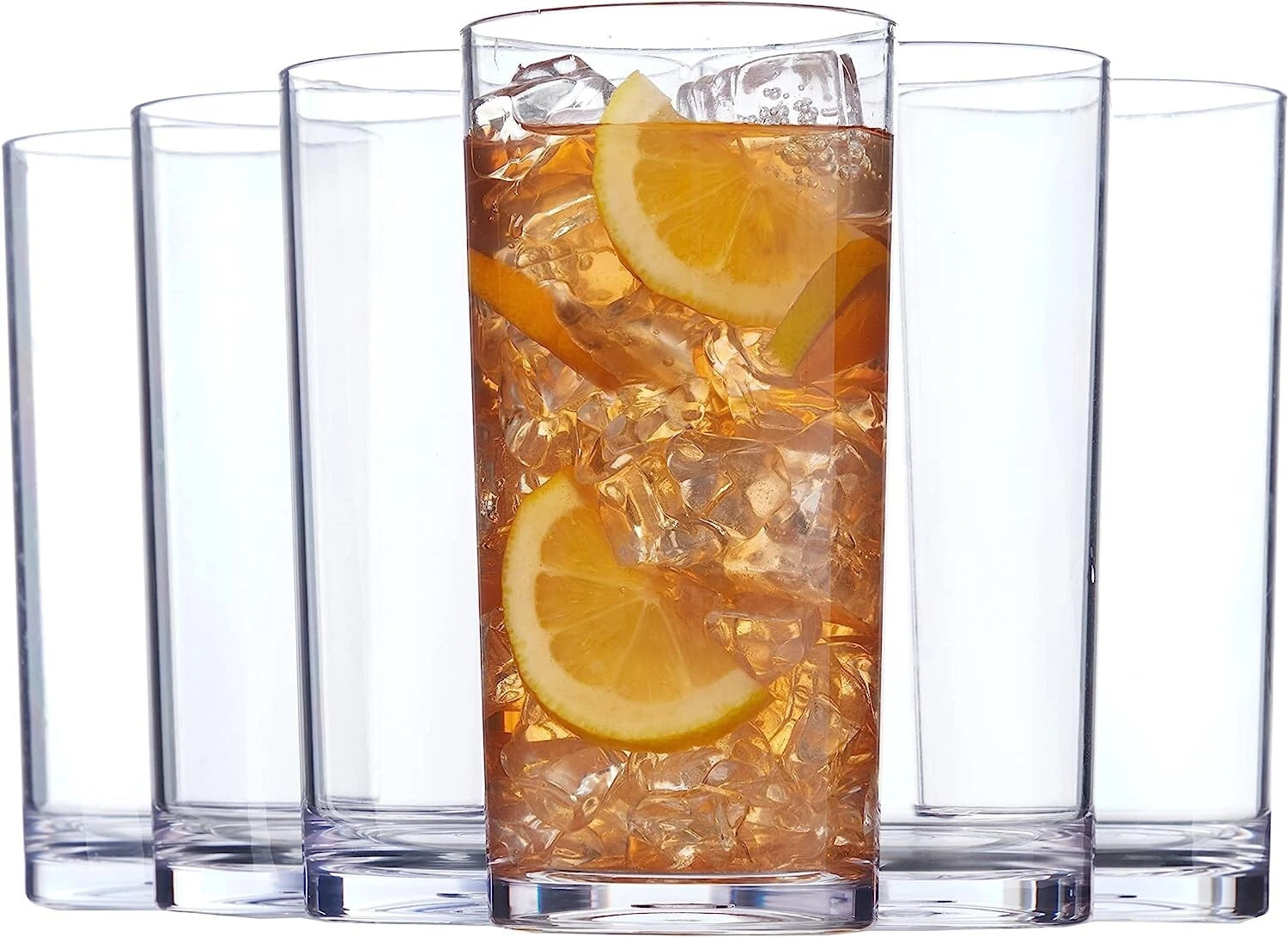 Elegant Set of 6 Clear 24oz Plastic Iced Tea Tumblers | Reusable and BPA-Free | eBay