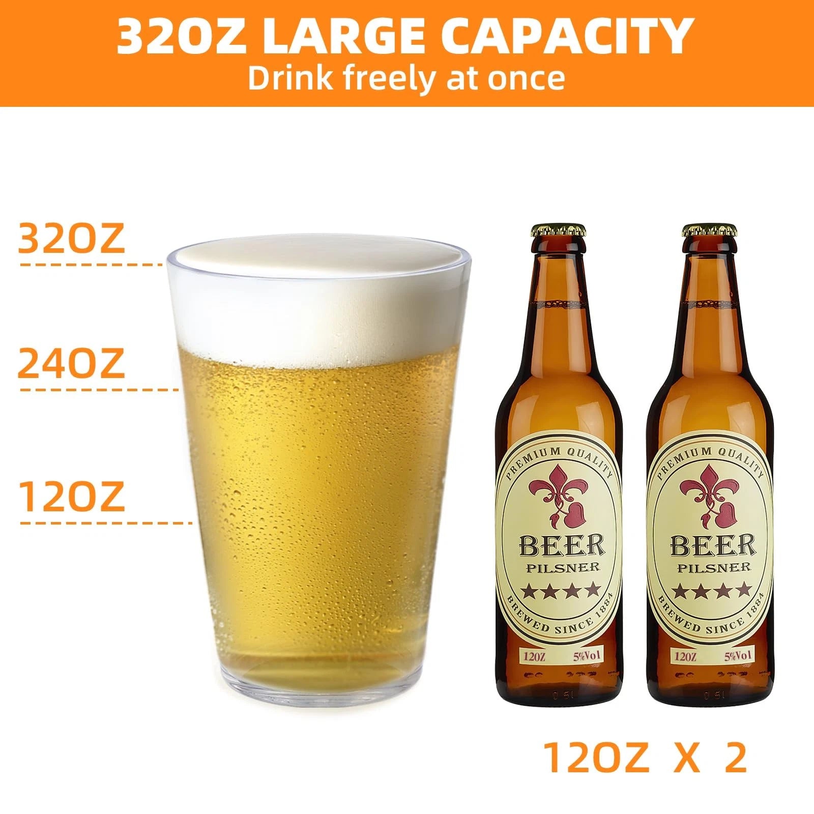 32oz BPA-free Plastic Cups Set of 6 - Reusable, Dishwasher, Freezer Safe | eBay