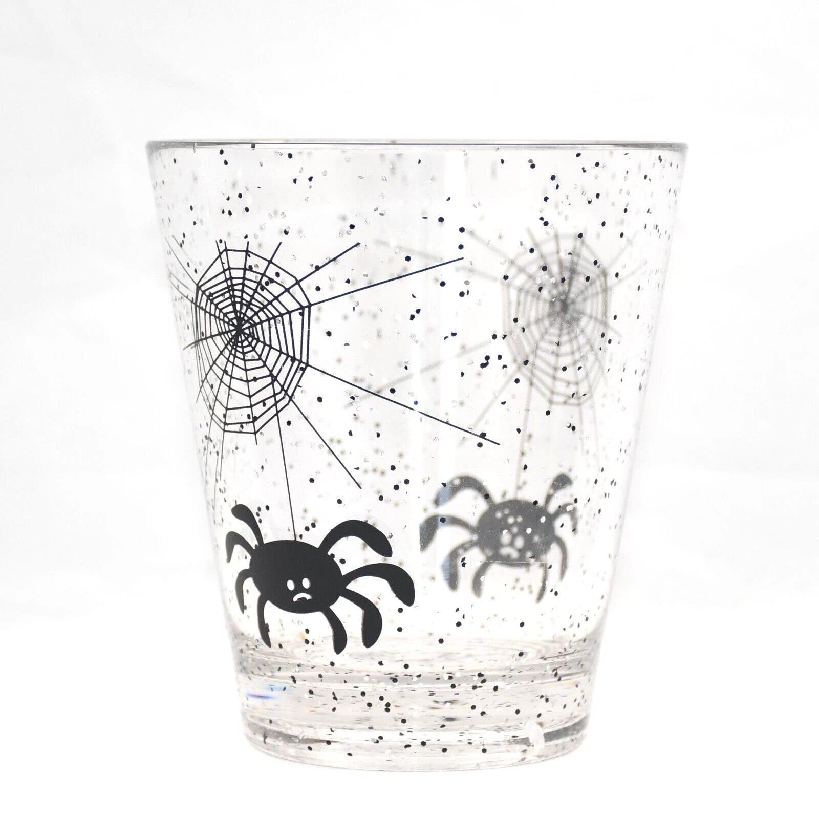HALLOWEEN Clear Acrylic Tumbler Cup 12oz Set of 6 Spider Web Sparkles Fun Spooky | eBay