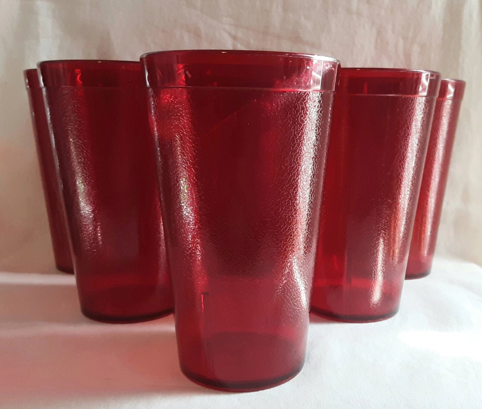 6-Set Carlisle Restaurant 16 oz Tumbler Cups Break-Resistant Drinking Red | eBay