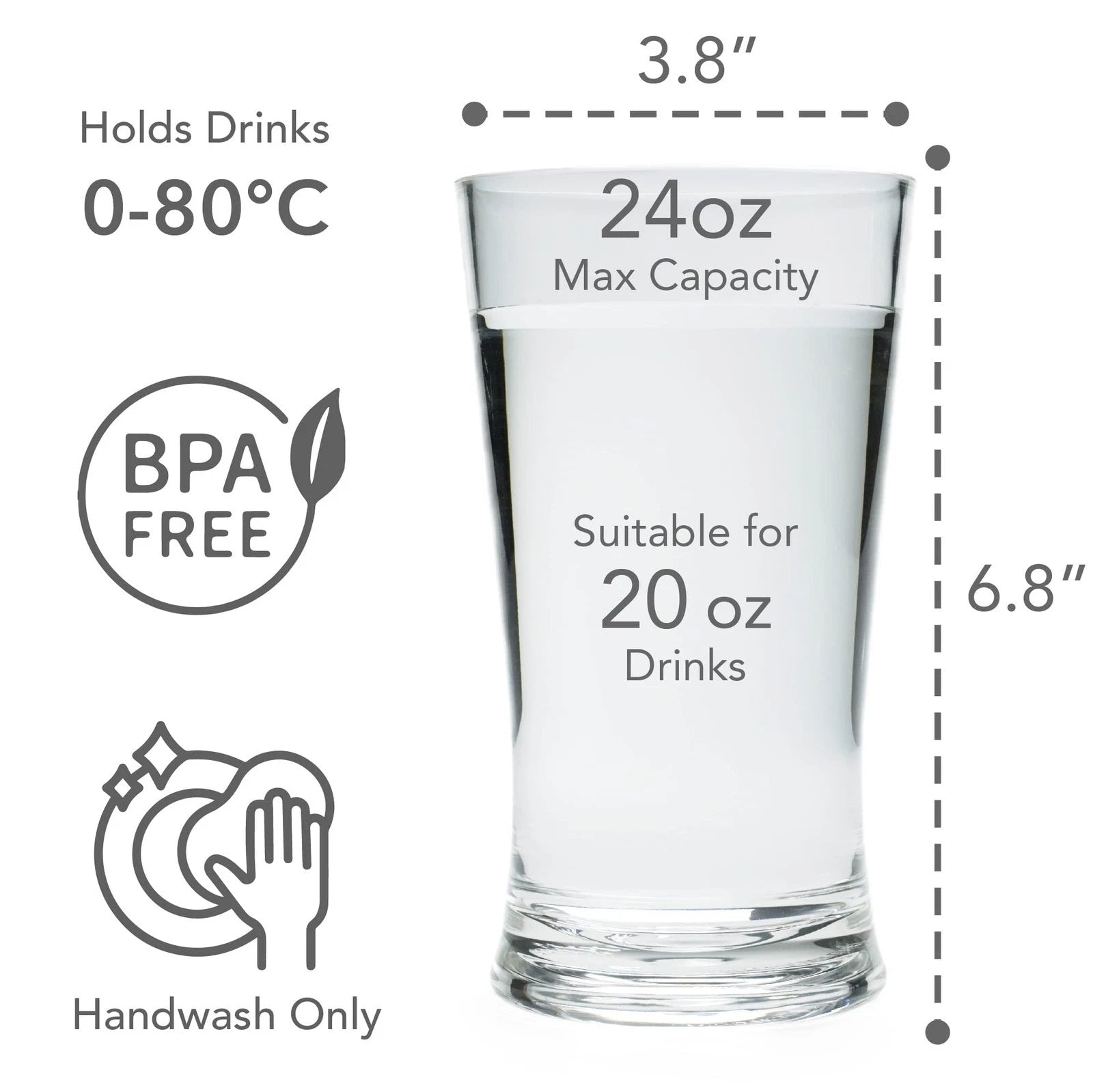 24oz Clear Acrylic Tumblers, Set of 6, BPA-free Reusable Water Cups for Parties | eBay