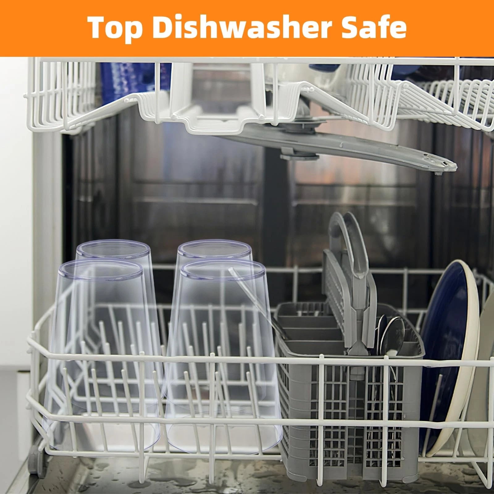 32oz BPA-free Plastic Cups Set of 6 - Reusable, Dishwasher, Freezer Safe | eBay