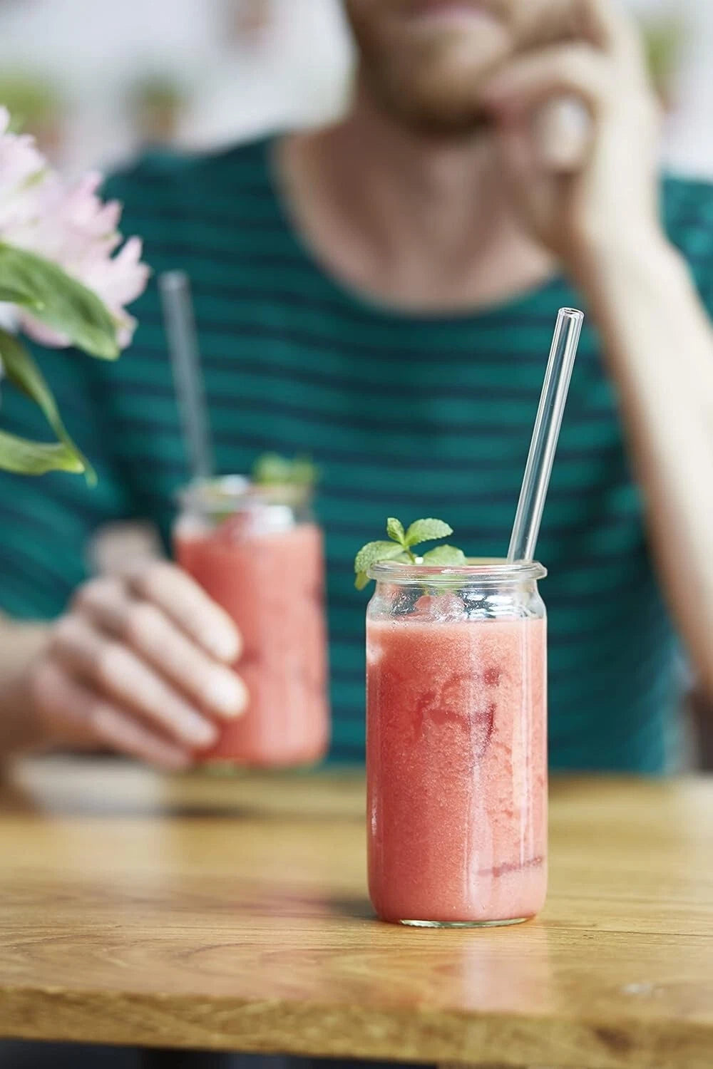 6 Sturdy 8-Inch Glass Straws - Dishwasher Safe, 100% Recyclable & Taste-Neutral | eBay