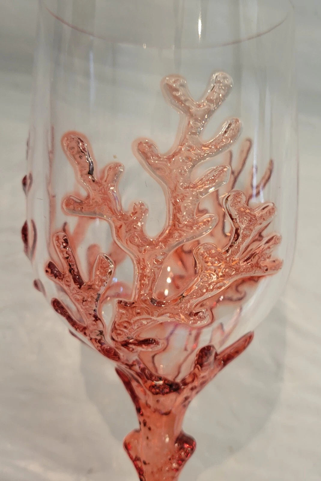 6 ct Coastal Nautical Beach Coral Acrylic Drinking Wine Glasses Indoor/Outdoor | eBay