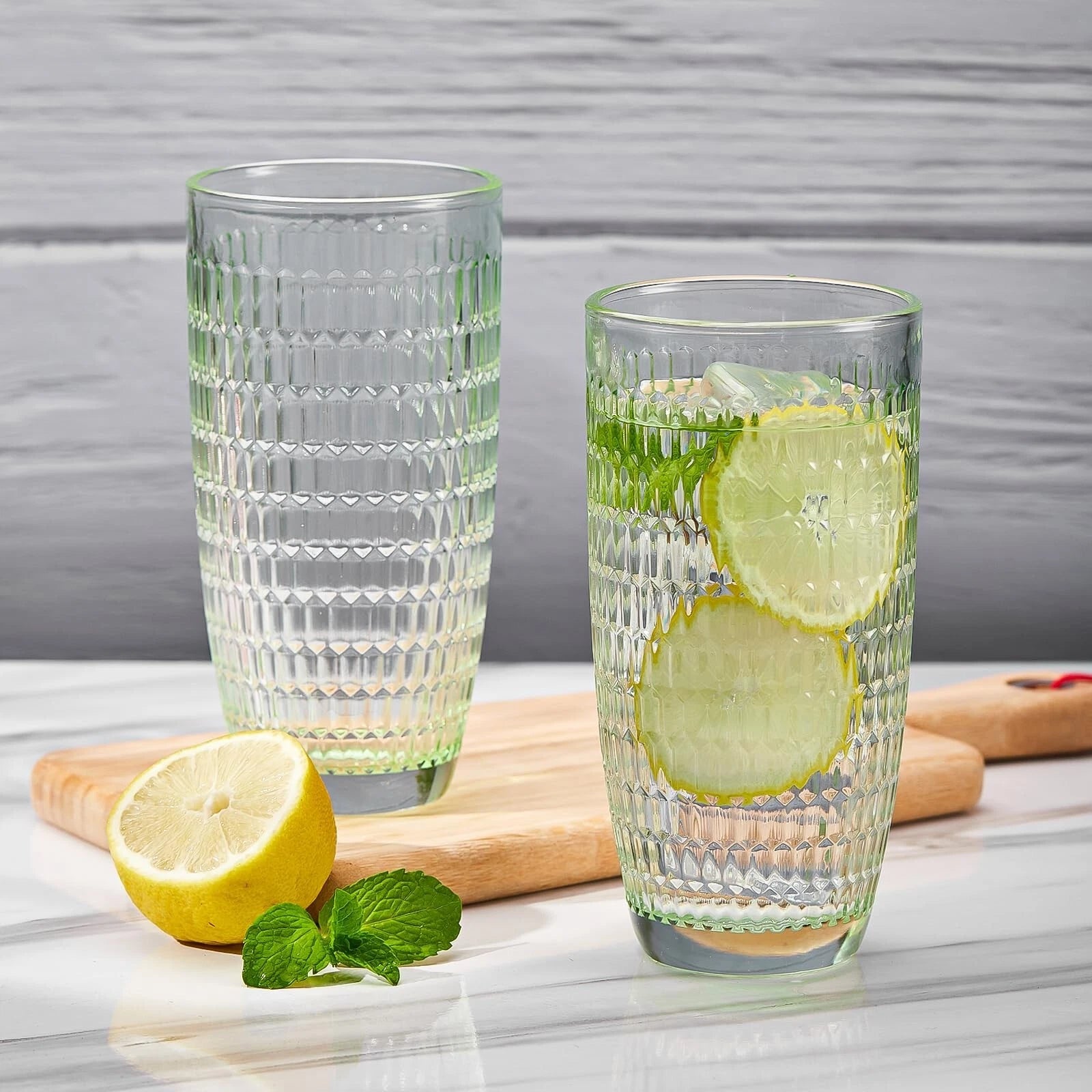 CREATIVELAND Highball Beverage Glasses Set of 6 Romantic Colored Thick & Heav... | eBay