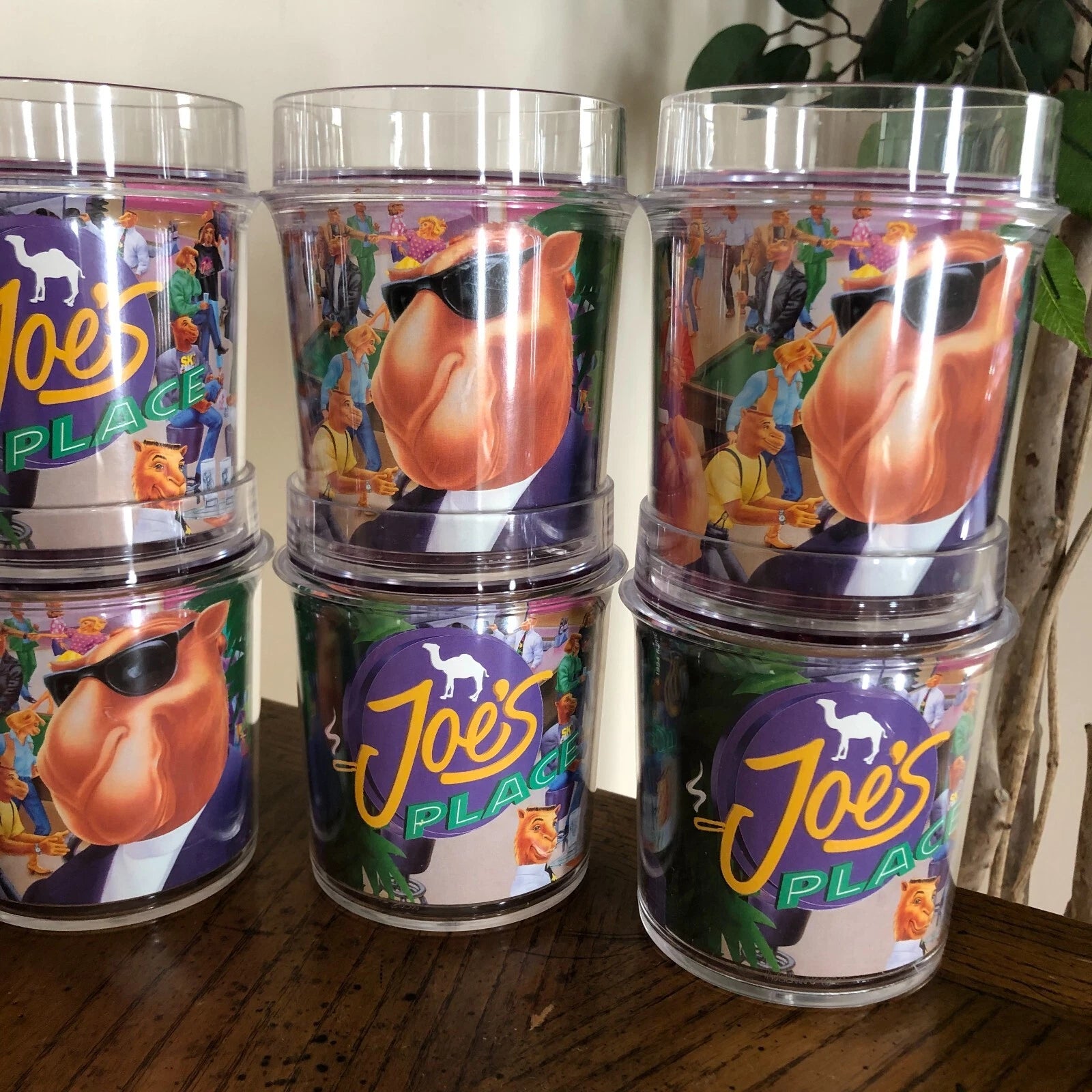 Joe's Place Acrylic Insulated Cups Lot of 6 Vintage 1994 Cool Camel USA Made NEW | eBay