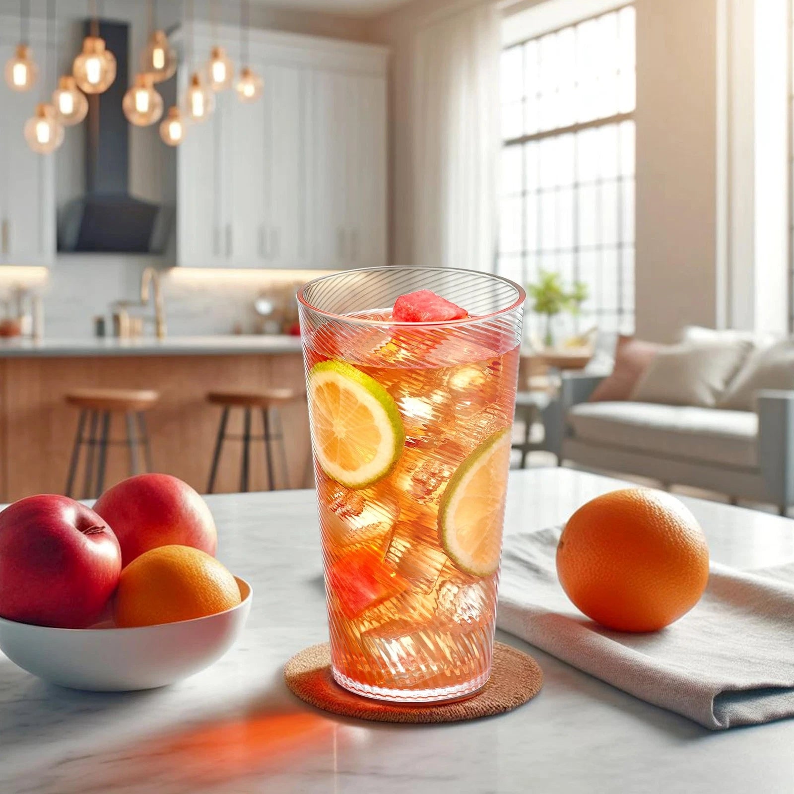 Breeze - 30-Ounce Plastic Tumblers (Set of 6), All-Clear Reusable Cups, Stack... | eBay