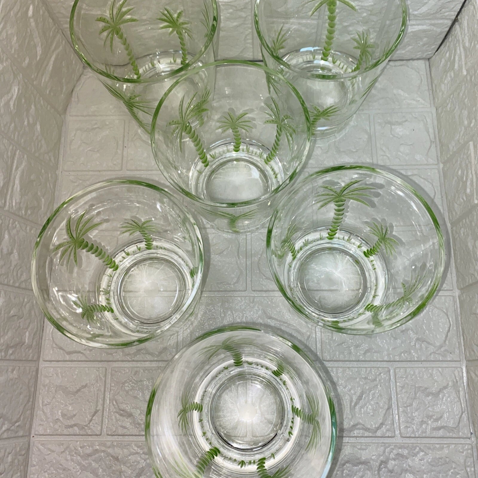 6 Ct. Acrylic Short Tumblers Palm Trees Drinking Cups Summer Tropical 4 1/2” LNC | eBay