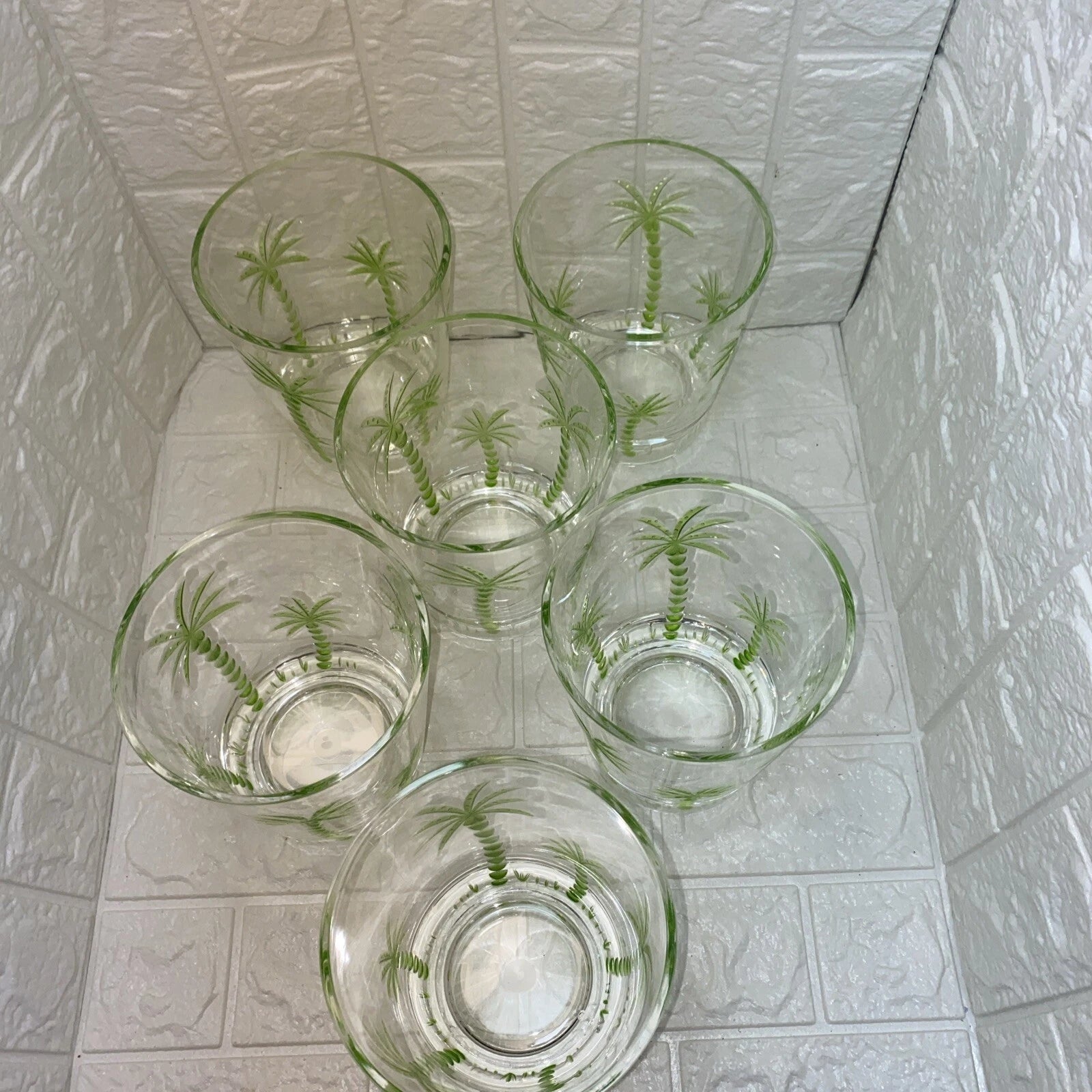 6 Ct. Acrylic Short Tumblers Palm Trees Drinking Cups Summer Tropical 4 1/2” LNC | eBay