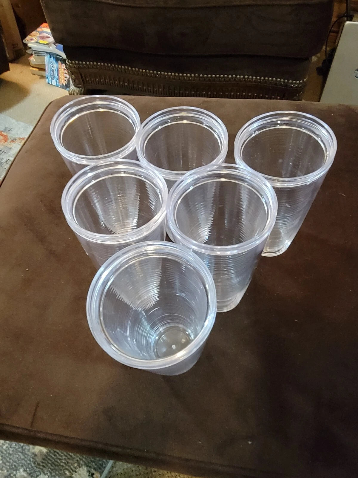 6 Double Wall Insulated Tumblers 16 Oz 7 1/4" Tall Plastic Glasses | eBay