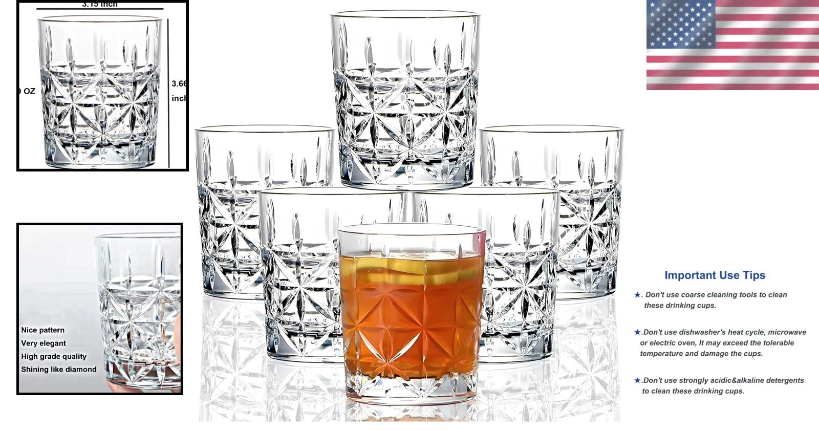 BPA Free Unbreakable Tritan Drinking Glasses - 8.5oz Set for Home & Outdoor Use | eBay