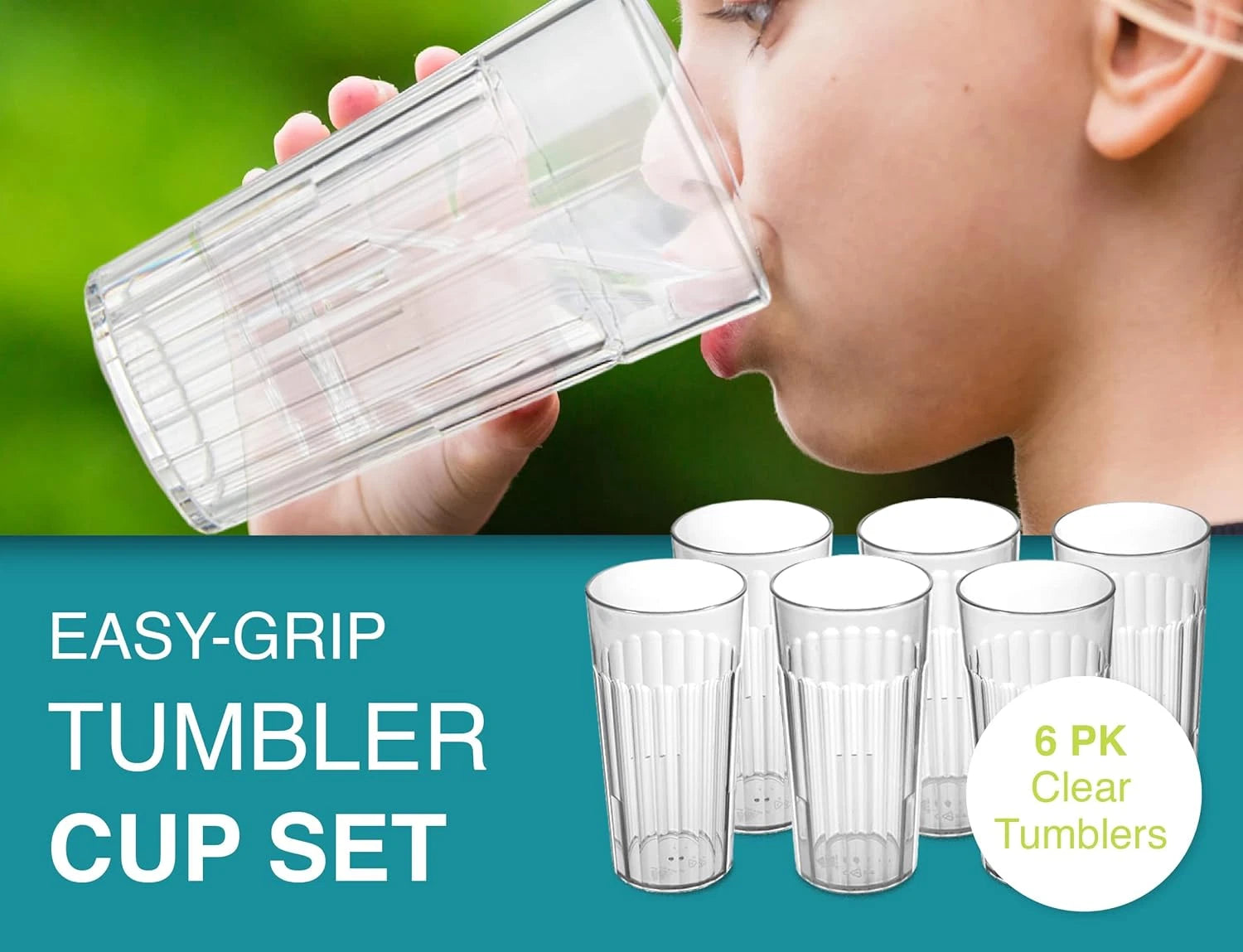 16 Oz Clear Plastic Tumblers, Set of 6 - Made in the USA, BPA Free Plastic - Bre | eBay