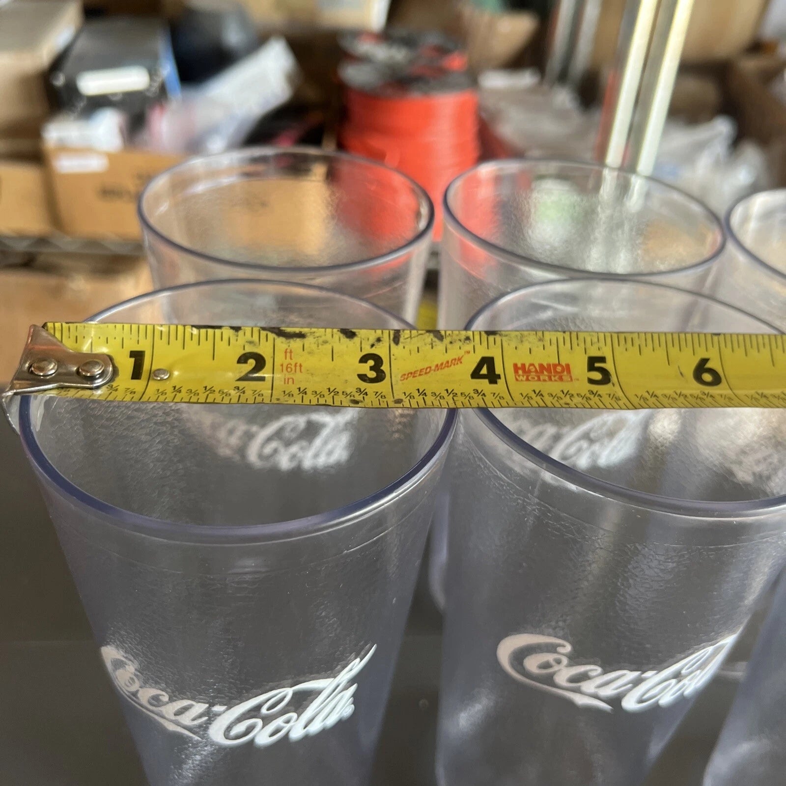 6-Coca Cola Clear Durable Plastic Restaurant Textured Tumblers Soda Cups 24 Oz | eBay