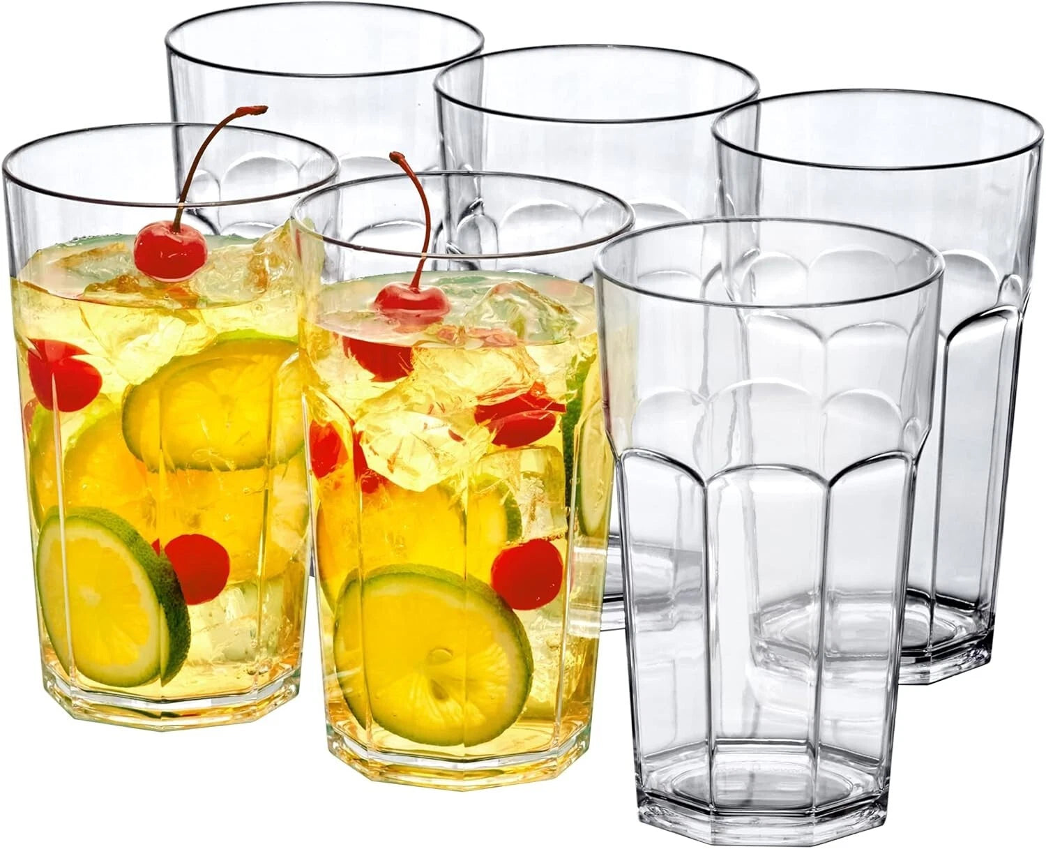 Crystal-Clear 20oz Plastic Tumblers Set of 6 - Shatter-Proof and Stylish | eBay