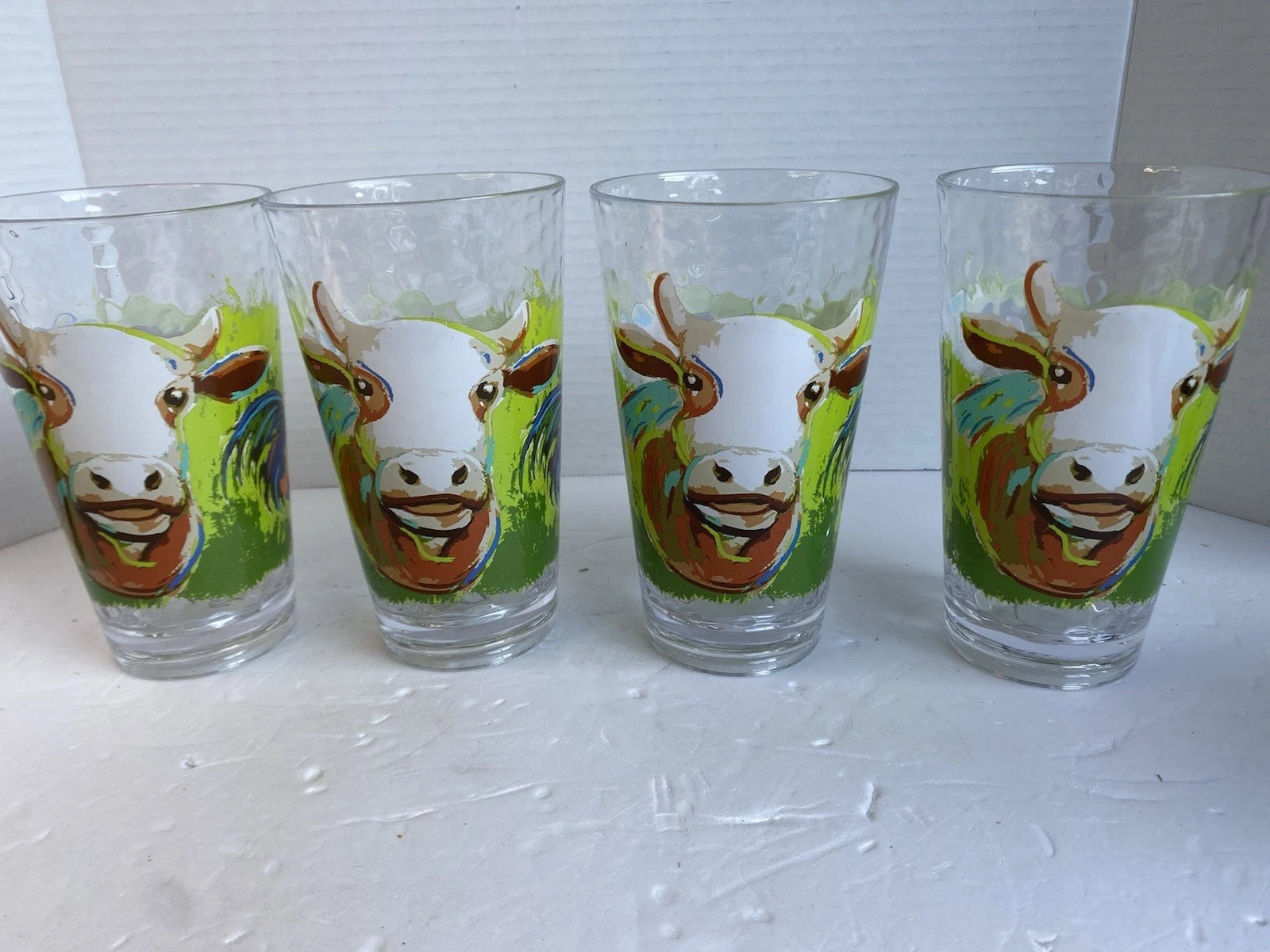 4 Farm Animal Plastic Glasses 6 1/2 Inches Tall | eBay