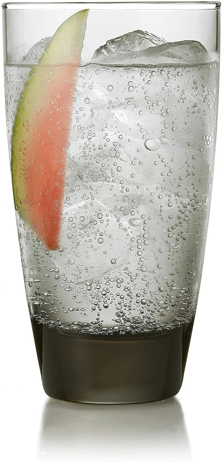 Classic Smoke Drinking Glasses Round Tumbler Cups Set of 6 18 OZ Dishwasher Safe | eBay