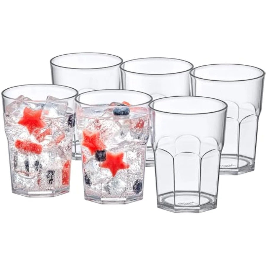 Affinity - 14-ounce clear plastic tumblers (set of 6), stackable, bpa- | eBay