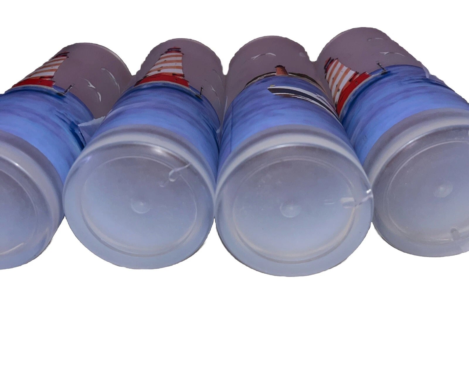 Lighthouse Ocean Plastic Frosted Tumblers Nautical Set of 6 | eBay