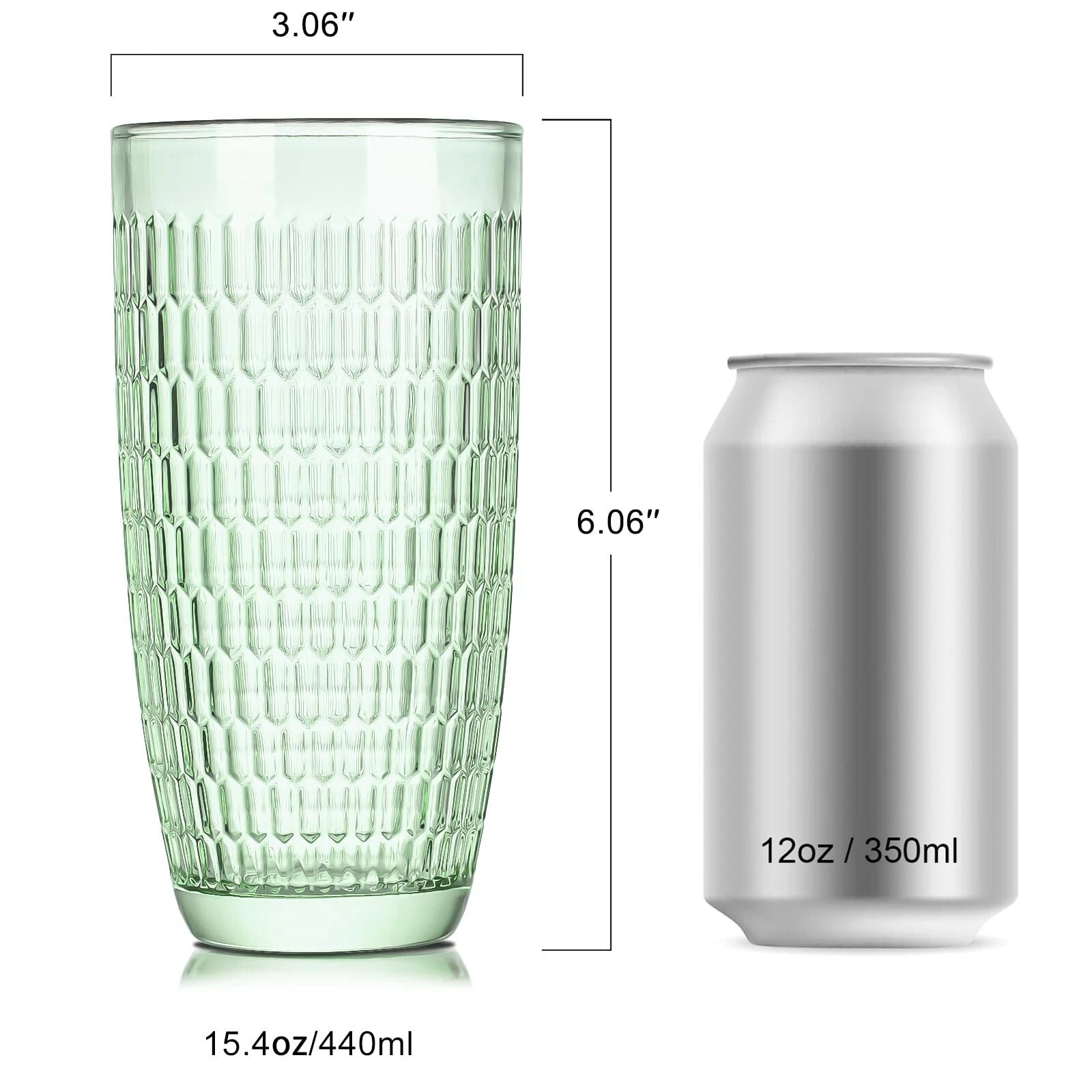 CREATIVELAND Highball Beverage Glasses Set of 6 Romantic Colored Thick & Heav... | eBay