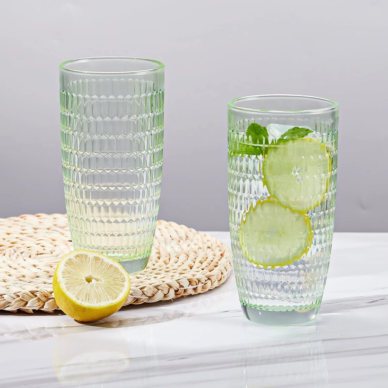 CREATIVELAND Highball Beverage Glasses Set of 6 Romantic Colored Thick & Heav... | eBay