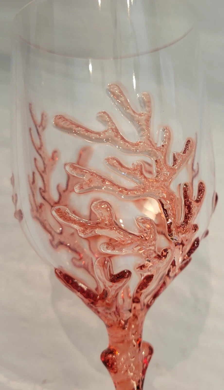 6 ct Coastal Nautical Beach Coral Acrylic Drinking Wine Glasses Indoor/Outdoor | eBay