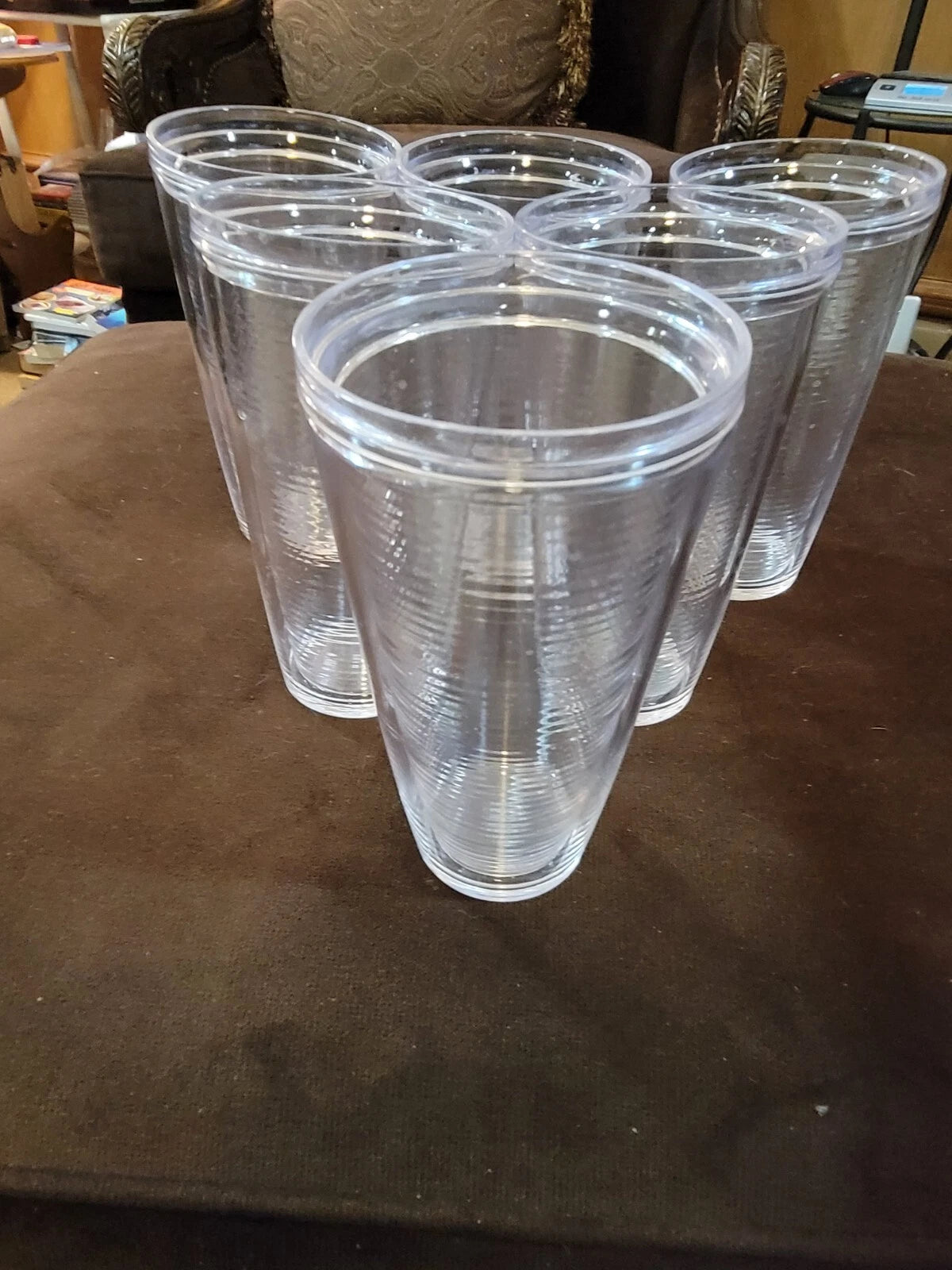 6 Double Wall Insulated Tumblers 16 Oz 7 1/4" Tall Plastic Glasses | eBay