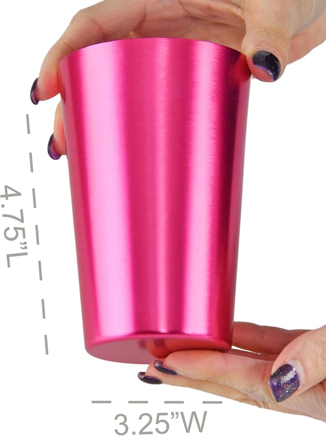 Colorful Aluminum Drinking Cups Set of 6, Colored Metal Tumblers, Shatte | eBay