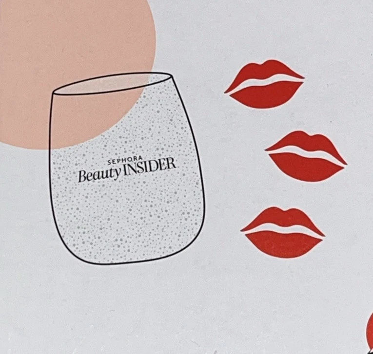 Glitter Wine Glass & Reusable Ice Cube Set Of 6 New (Sephora Beauty Insider) | eBay