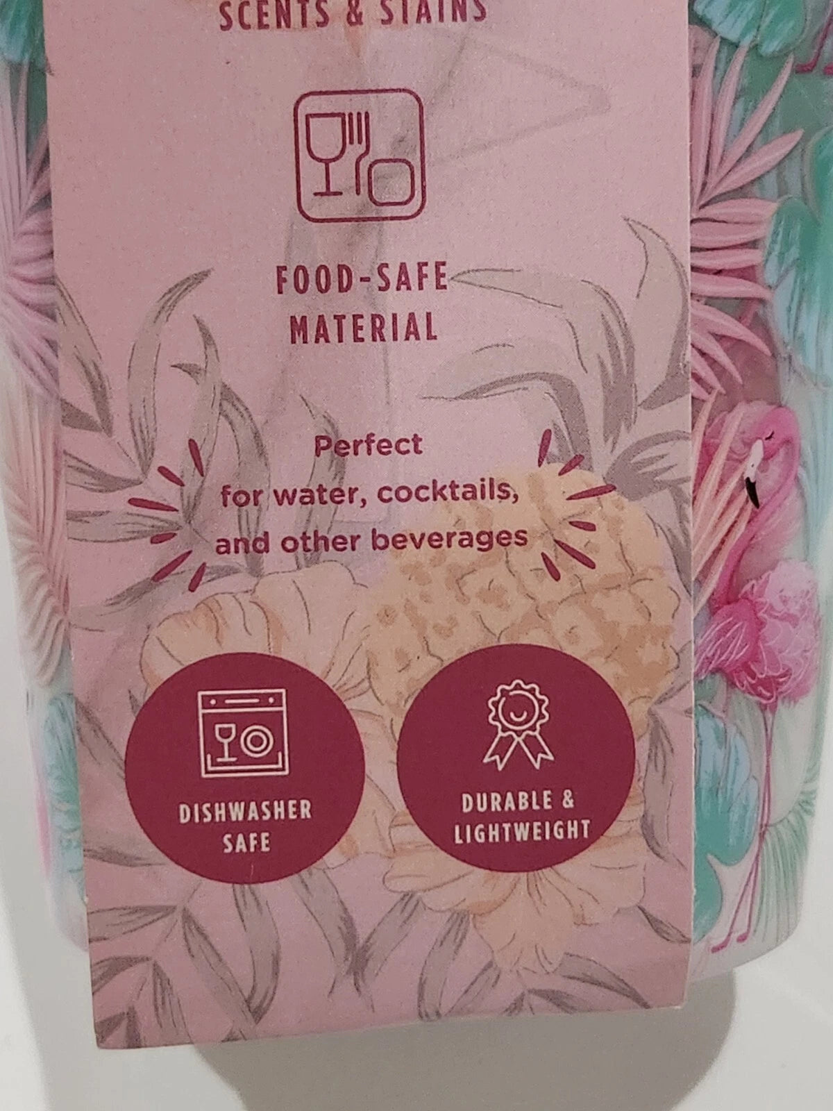 Core Kitchen Pink Flamingo Plastic Tumblers Glasses INDOOR/OUTDOOR 27oz | eBay