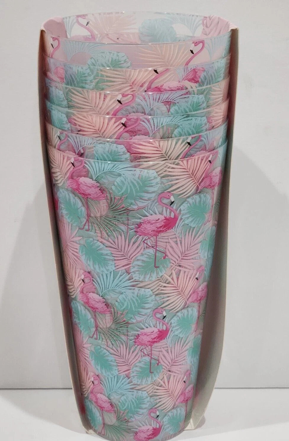 Core Kitchen Pink Flamingo Plastic Tumblers Glasses INDOOR/OUTDOOR 27oz | eBay
