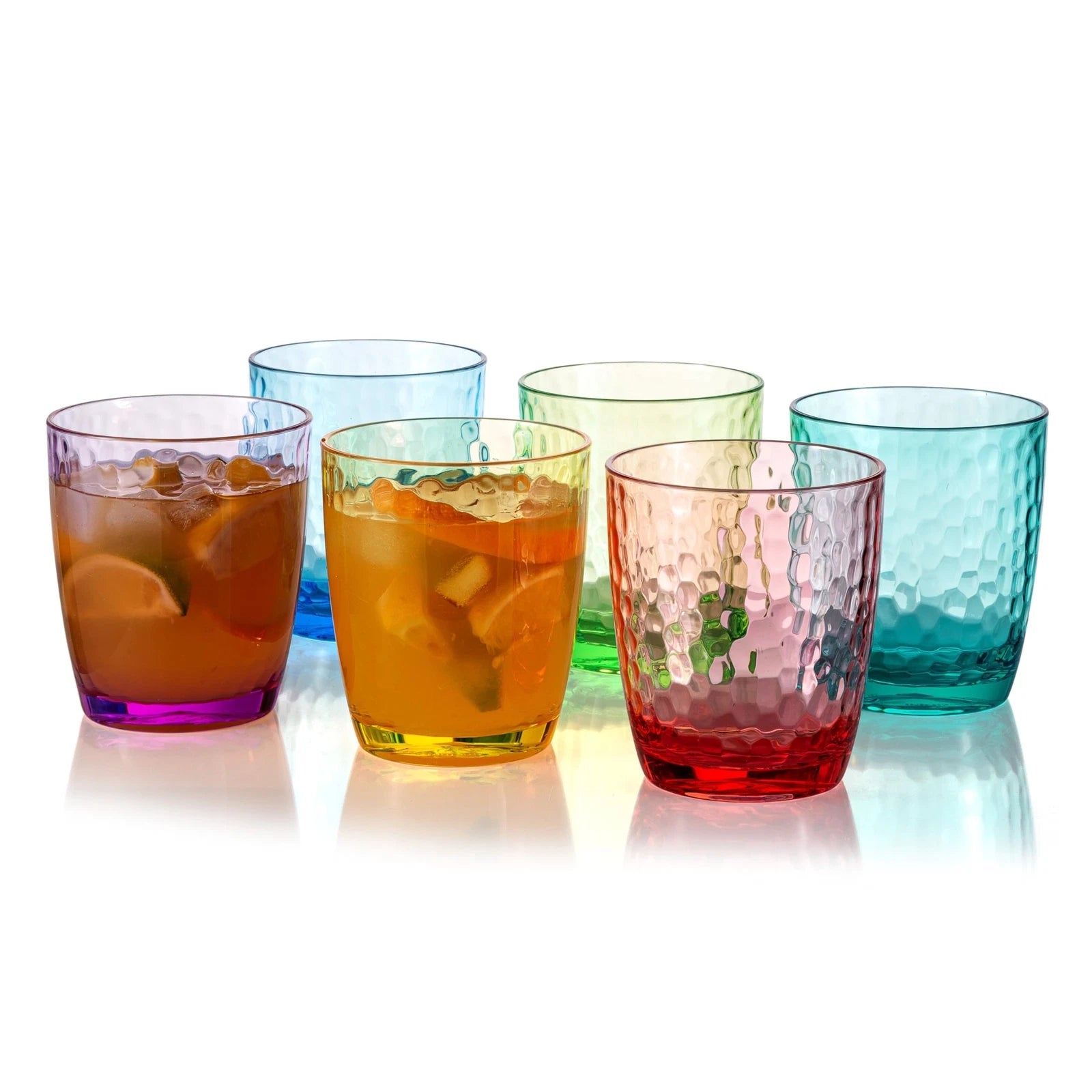 KOXIN-KARLU Hammered 15-ounce Plastic Tumbler Acrylic Glasses, set of 6 Multi... | eBay